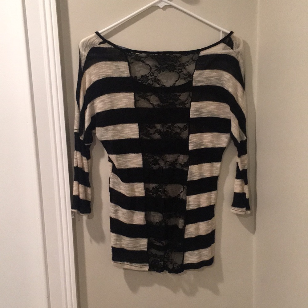 Lace Back Sweater